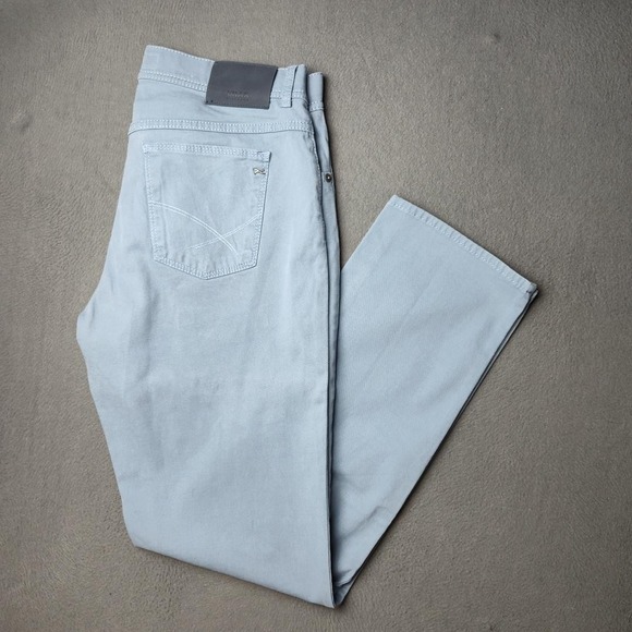 Brax Pants Mens 32x32 Blue Cooper Fancy Regular Fit Stretch Jeans Work Chino - Picture 1 of 13